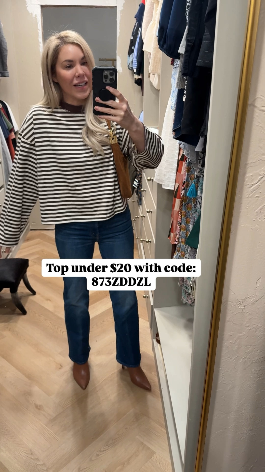 Stripe top
Mother jeans - fit TTS

#LTKdayinmylife #LTKgrwm #LTKootd