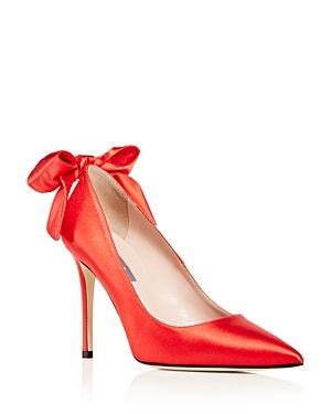 Sjp by Sarah Jessica Parker Women's Lucille Satin Bow Pointed Toe Pumps | Bloomingdale's (US)