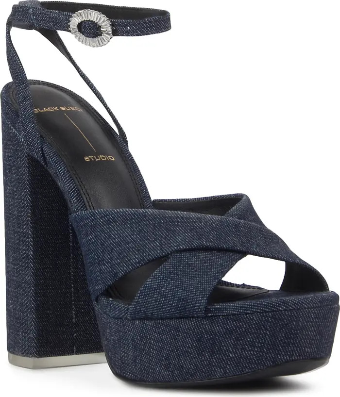 BLACK SUEDE STUDIO Hannah Ankle Strap Platform Sandal (Women) | Nordstromrack | Nordstrom Rack