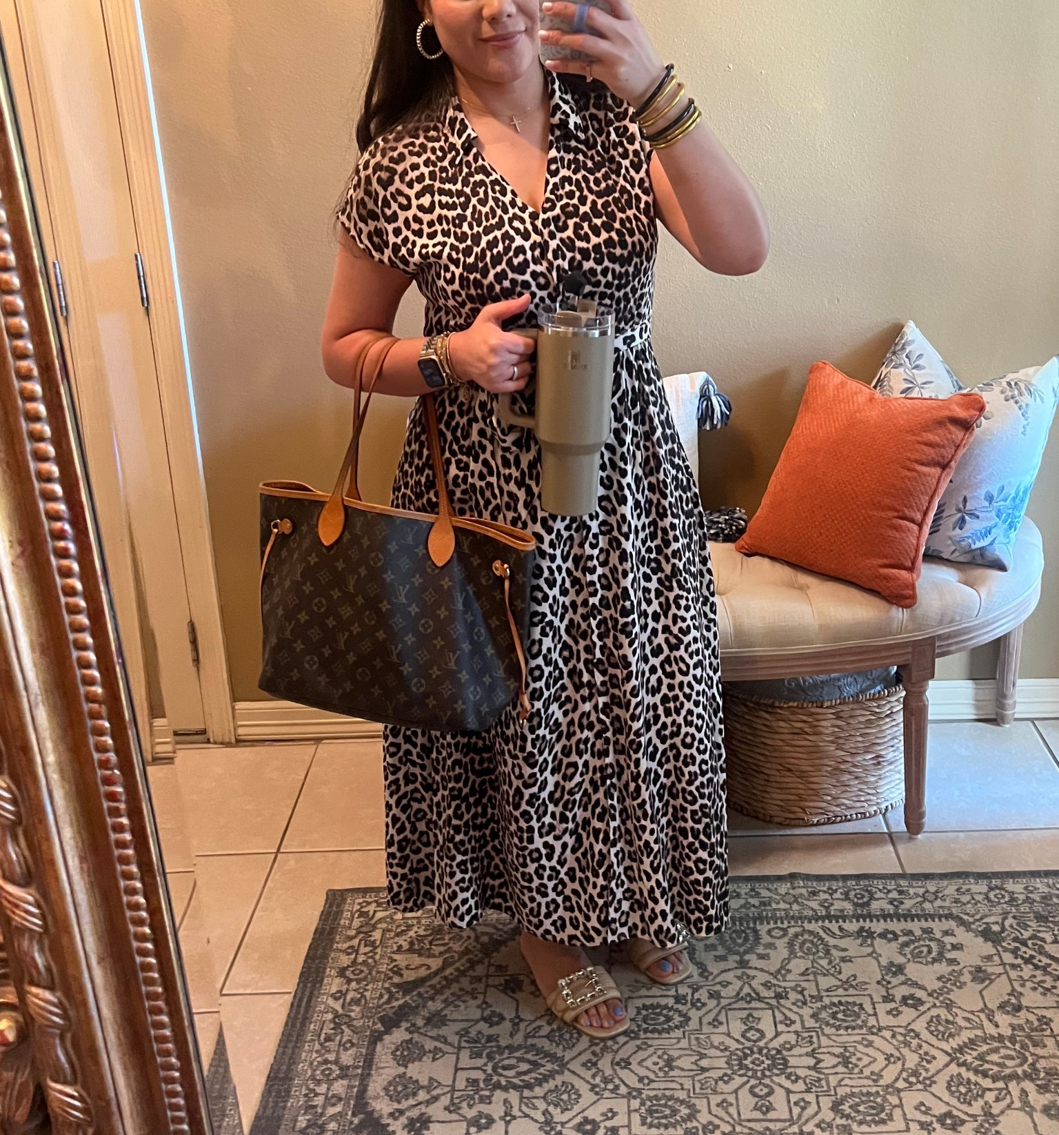 Similar leopard dress on sale H&M
Target raffia and rhinestone buckle flat slide clearance 
Bible study outfit idea

#LTKFindsUnder50 #LTKSaleAlert #LTKShoeCrush