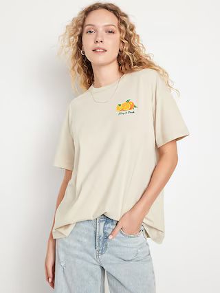 Oversized EveryWear Graphic Tunic T-Shirt | Old Navy (US)