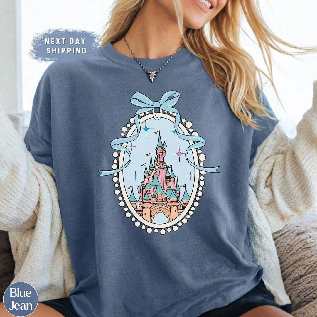 Magical Castle Comfort Colors Tee, Disney Princess Shirt, Blue Coquette Disneyworld Shirt, Disney... | Etsy (US)