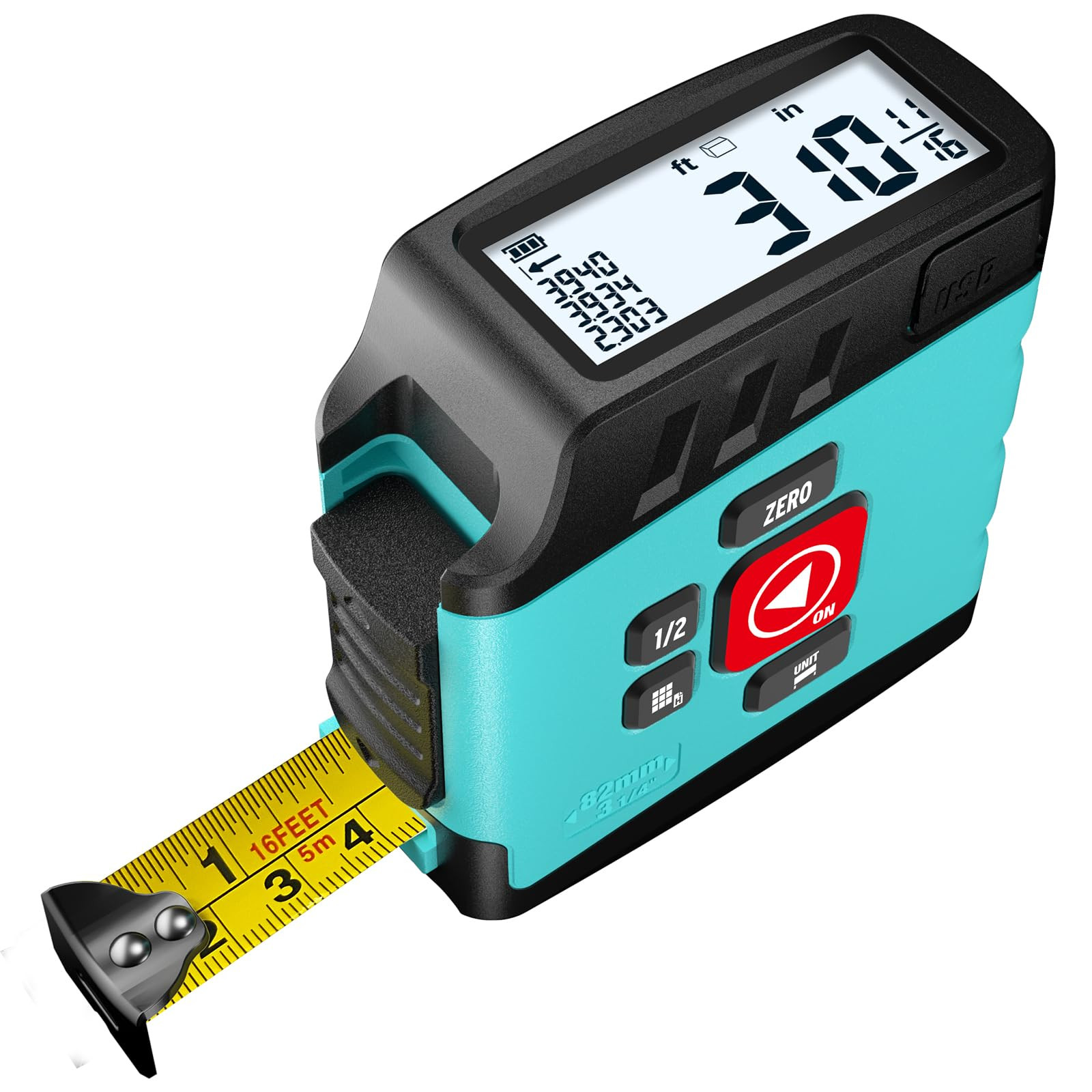 Digital Tape Measure 16 Ft, 2.4" LCD Display, 6 metric and imperial units, Easy Read Digital Meas... | Amazon (US)