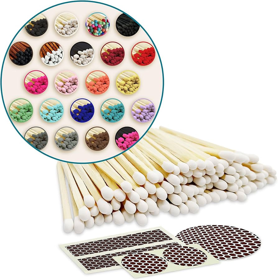 2" Choose Your Colors Safety Matches | Set of 100+ Bulk Artisan Matchsticks with Striker Stickers... | Amazon (US)