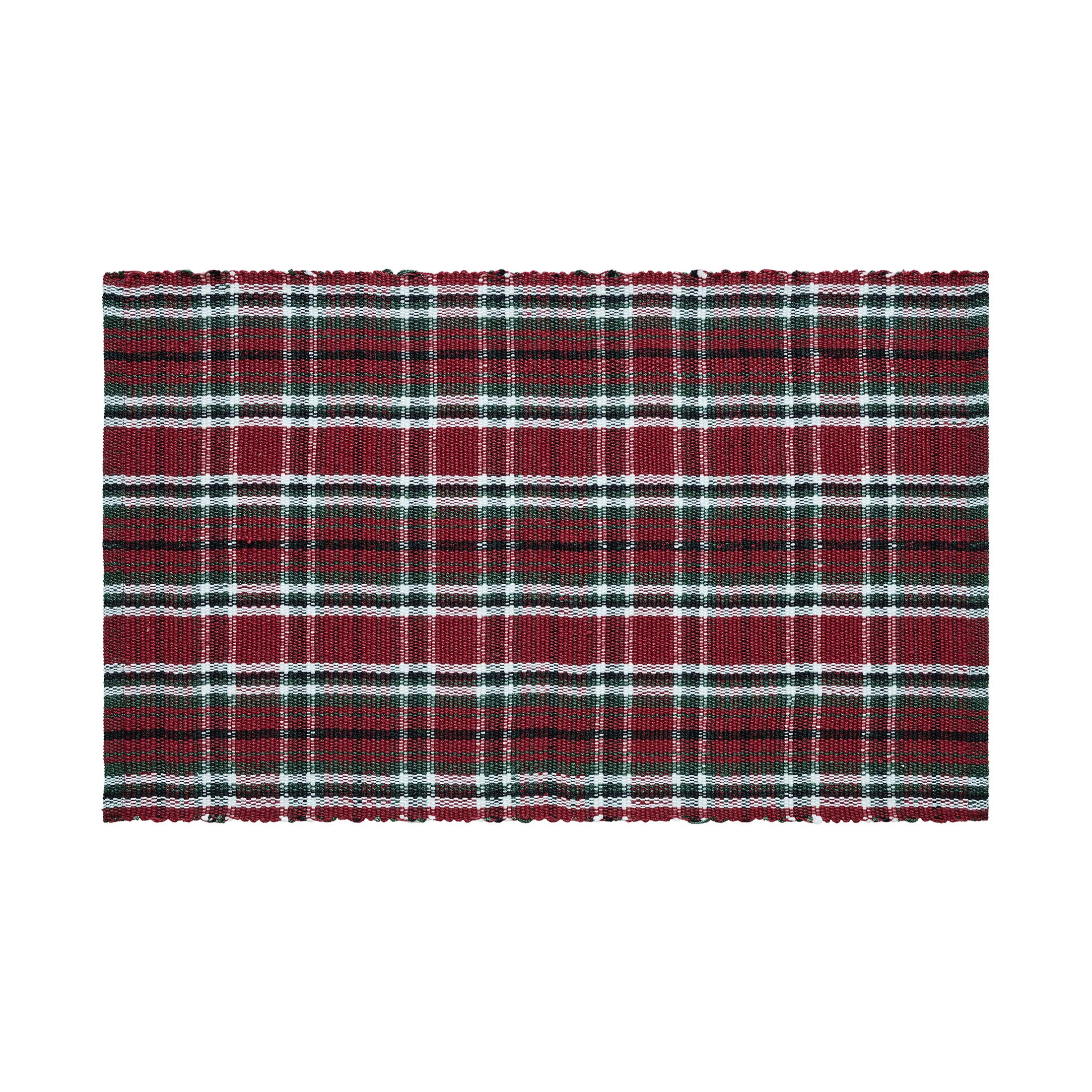 My Texas House Red Holiday Plaid Indoor/Outdoor Layering Rug, 24" x 38" - Walmart.com | Walmart (US)