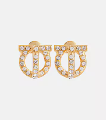 Gancini crystal-embellished earrings | Mytheresa (US/CA)