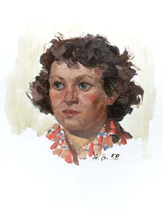 Sale 30%! VINTAGE FEMALE PORTRAIT Original Oil Painting by Soviet artist V.Apollonov 1958, Portrait  | Etsy (US)