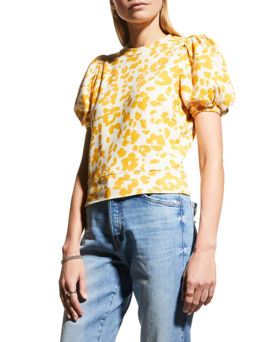 MOTHER The Short-Sleeve Curve Ball Top | Neiman Marcus