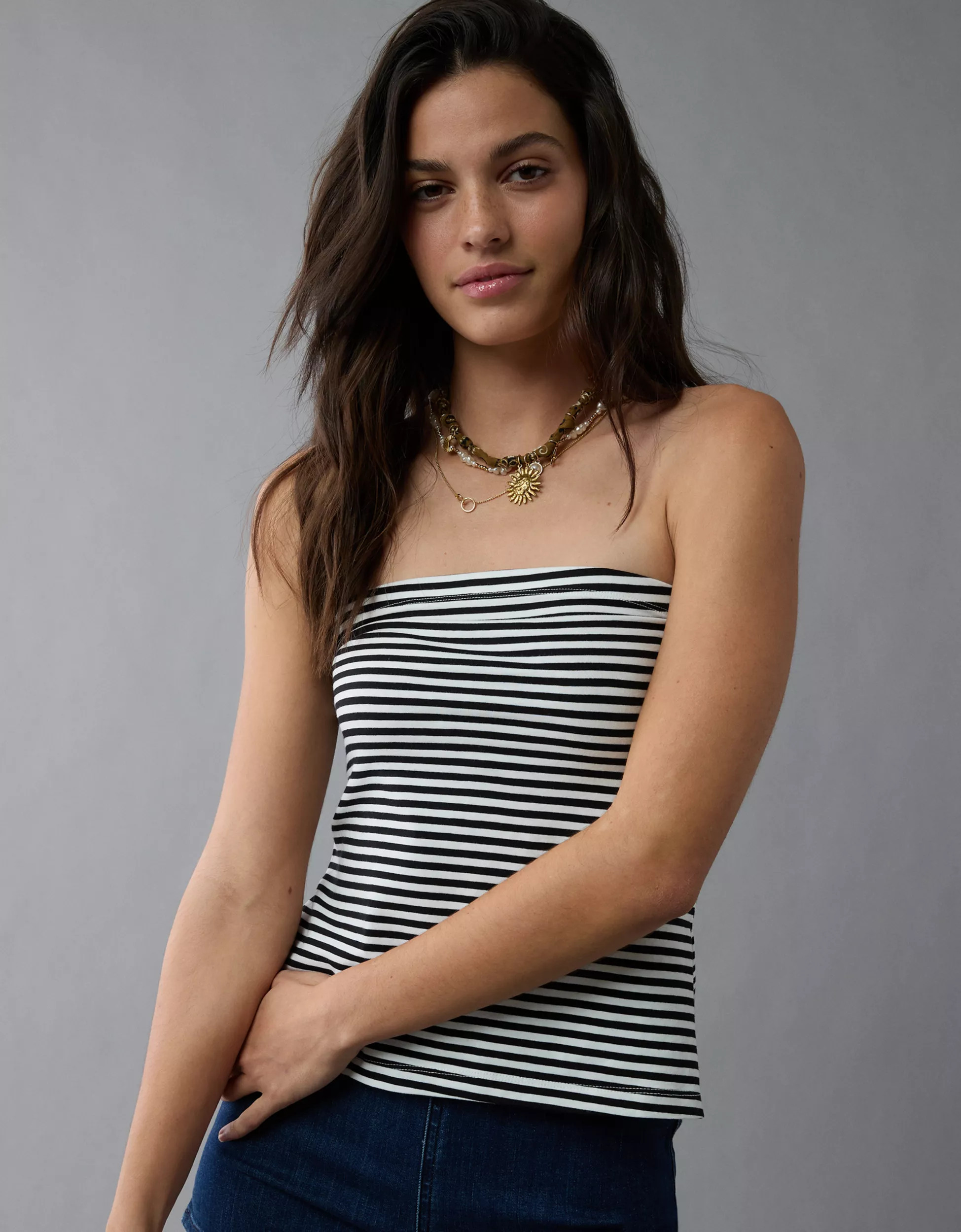 AE Main Squeeze Side Slit Tube Top | American Eagle Outfitters (US & CA)