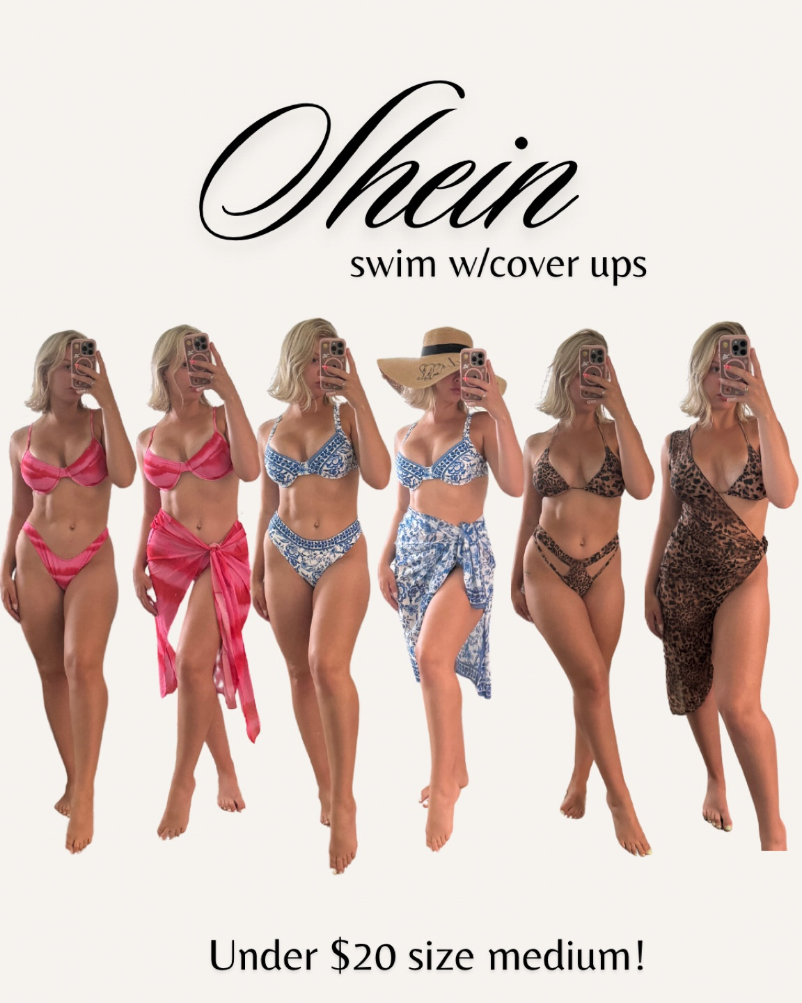 Shein swim w/coverups included! Under $20 wearing size medium! 

#LTKswim #LTKtravel #LTKfindsunder50