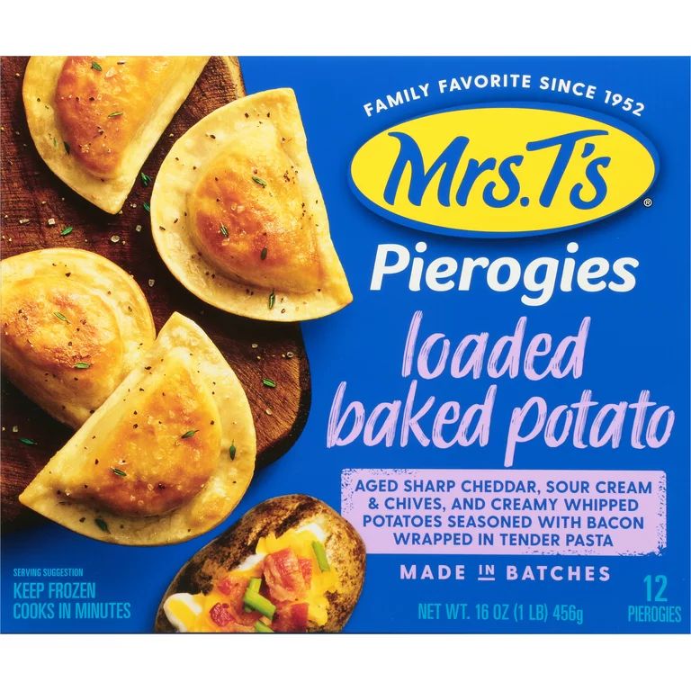 Mrs. T's® Pierogies Loaded Baked Potato, 12 Count, 16.oz Box (Frozen) | Walmart (US)