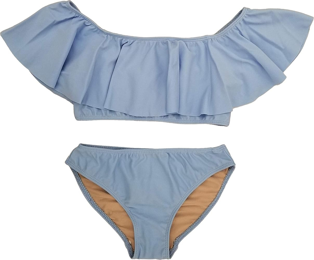 Cheryl Creations Kids Girl's Cute & Comfortable Two Piece Ruffle Front Bathing Suit Bikini | Swim... | Amazon (US)