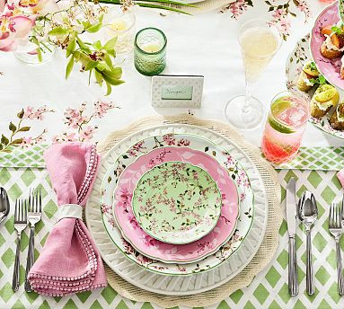 Monique Lhuillier Garden Trellis Dinner Plates - Set of 4 | Pottery Barn (US)
