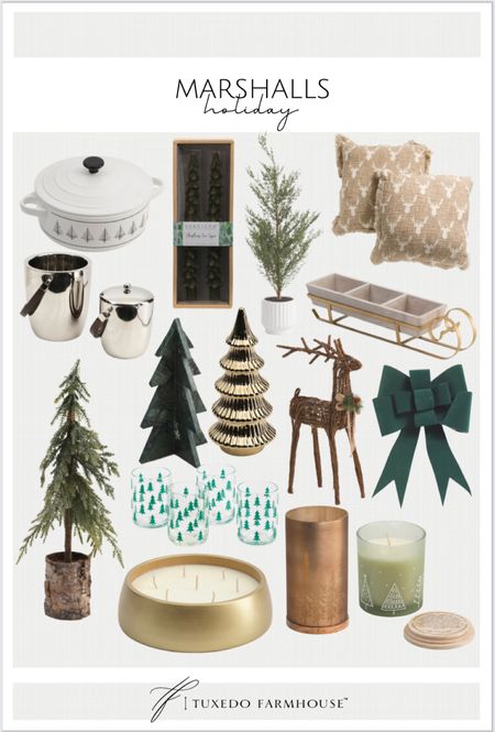 Love these new holiday decor arrivals I found at Marshall’s! Love the mix of textures with the festive trees! 

Reindeer, Christmas decor, cookware, candles, pillows, glassware, kitchen, hosting, dinner party 


#LTKhome #LTKHoliday #LTKSeasonal