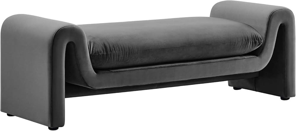 Modway EEI-6380-GRY Waverly Performance Velvet Bench, Gray | Amazon (US)