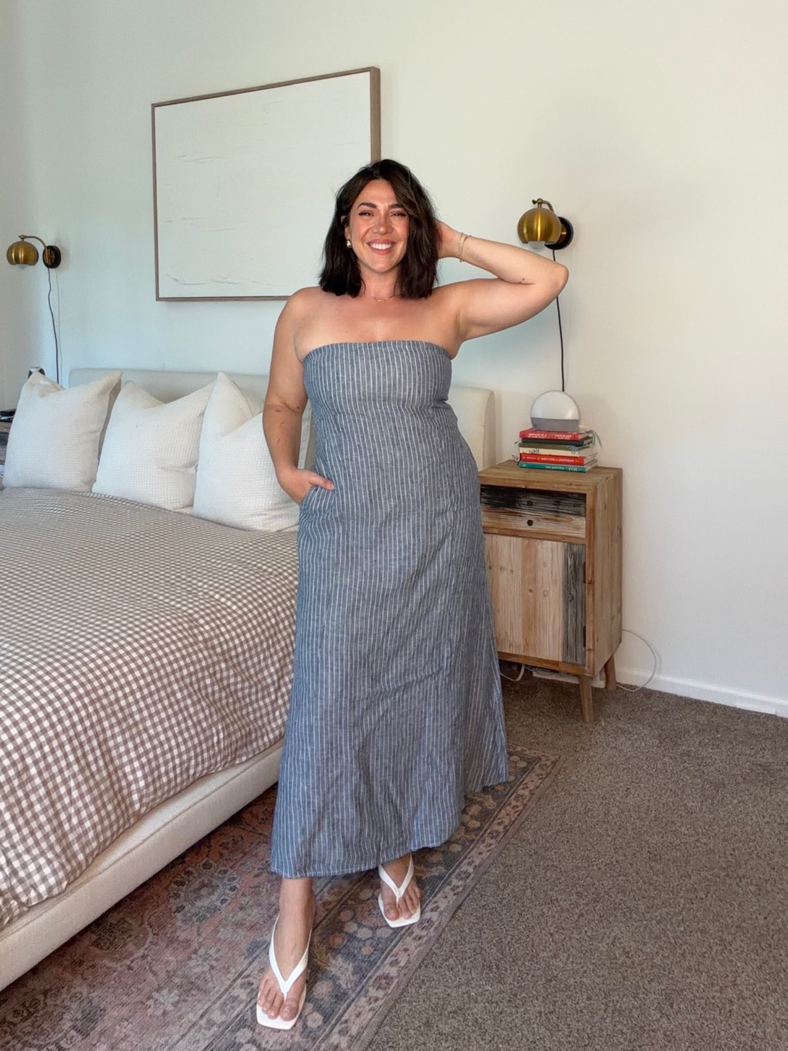100% European linen! Strapless maxi dress that creates the illusion I have shape - size L! The quality is incredible.

#LTKootd #LTKSeasonal #LTKMidsize