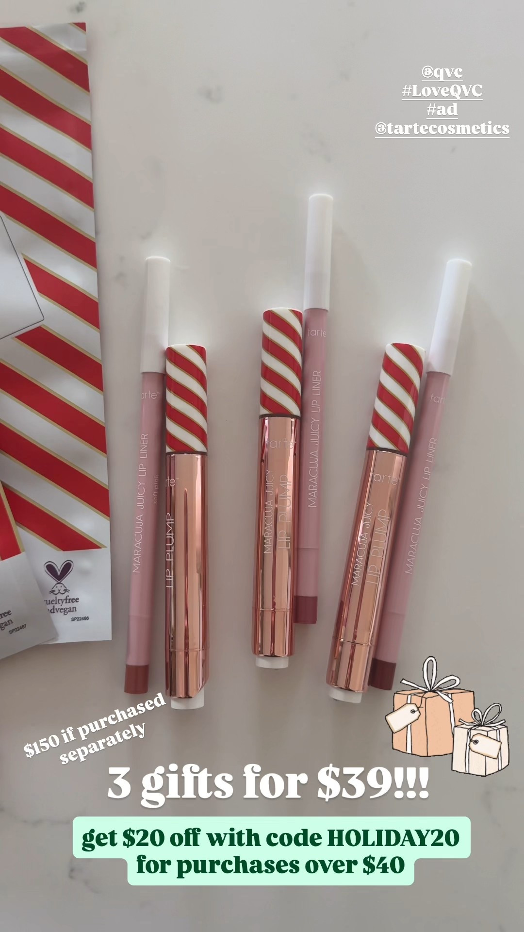 3 gifts for $39!!! And get $20 off with code HOLIDAY20 for purchases over $40

@QVC
#LoveQVC 
#ad
@tartecosmetics

#LTKGiftGuide #LTKHoliday