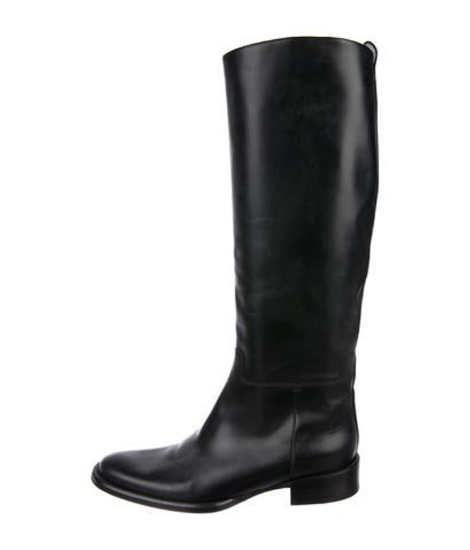 Burberry Leather Knee-High Boots Black Burberry Leather Knee-High Boots | The RealReal