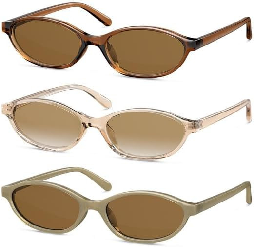 Y2K Sunglasses for Women Retro Oval Small Frame Sun Glasses Vintage Chic Cat Eye Beach Vacation E... | Amazon (US)