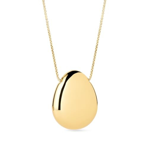 Ana Luisa Pebble Pendant Necklace for Women - 14K Gold Plated and Silver Rhodium Trendy Teardrop Necklace with Lobster Clasp - Hypoallergenic, Water-Resistant, Tarnish-Free - Women's Gift & Daily Wear | Amazon (US)