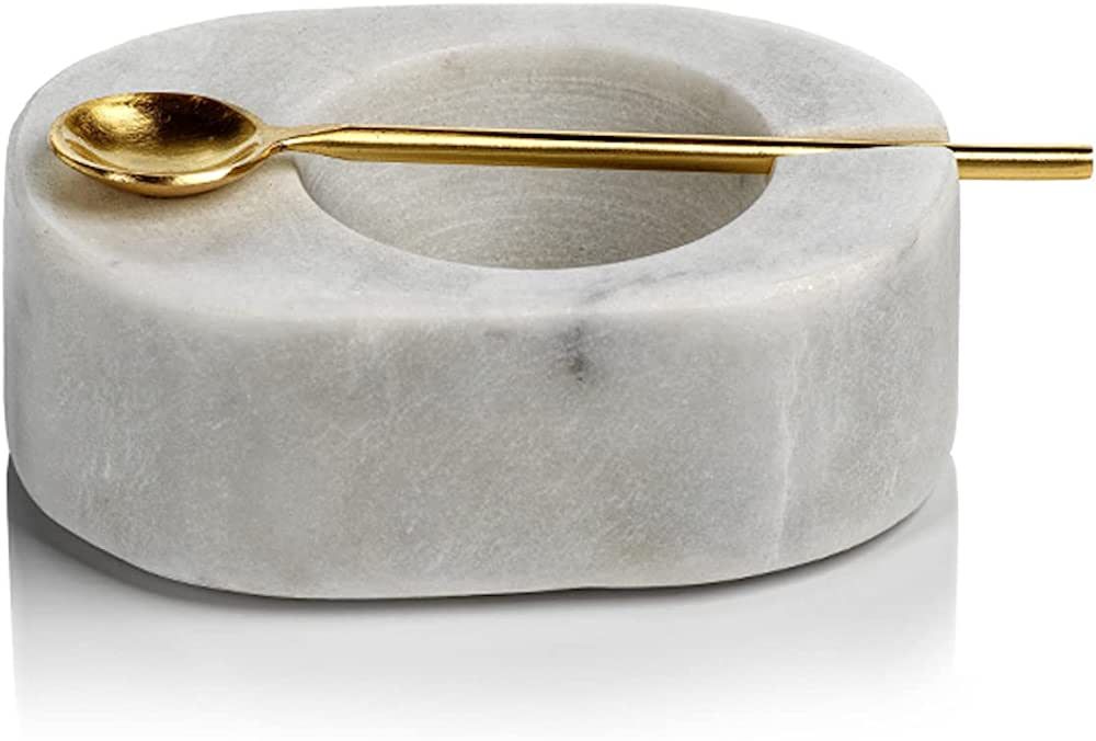 Zodax | Tuscan White Marble | Salt and Pepper Cellar | Amazon (US)