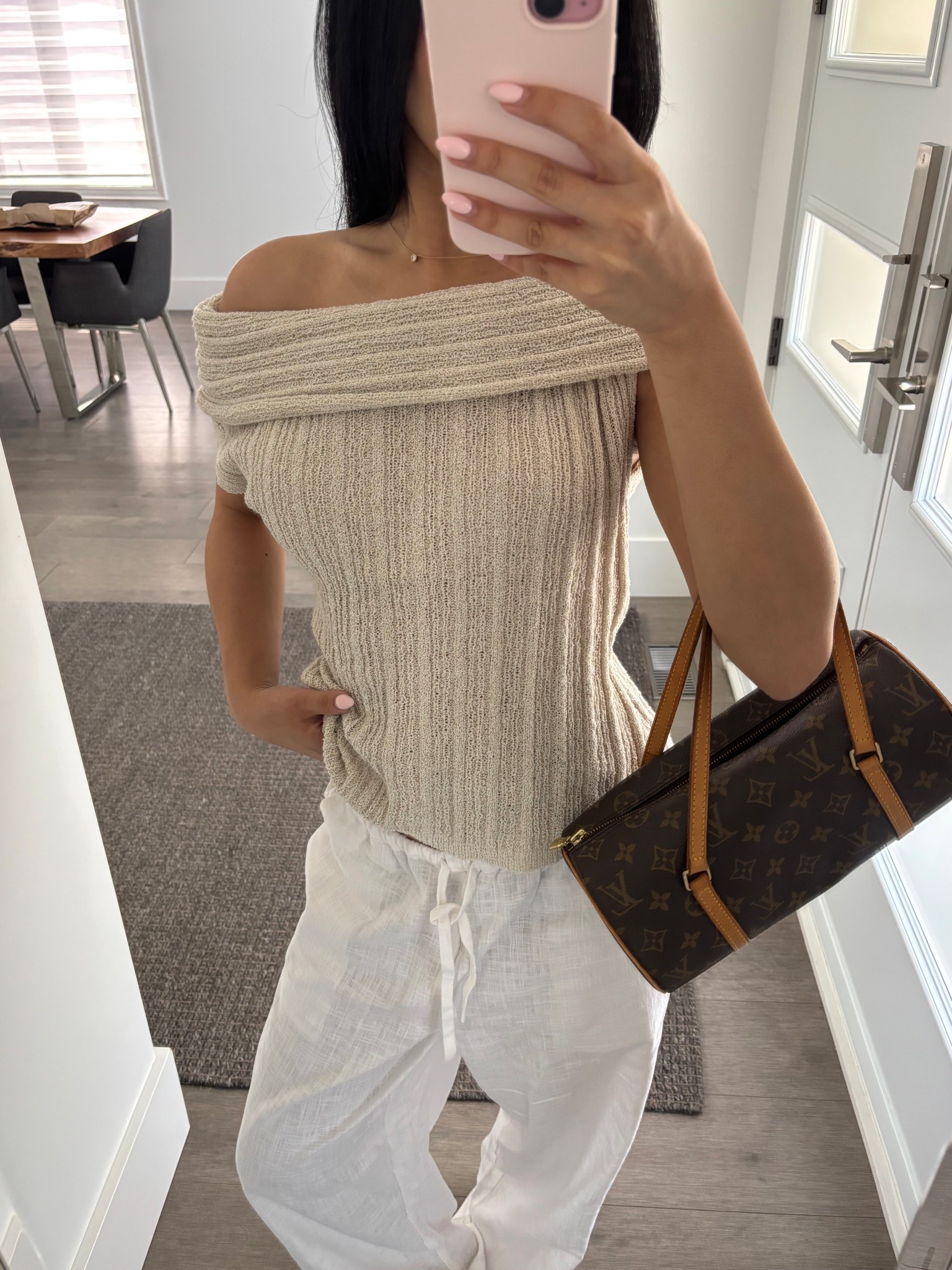 Full outfit from Oak & Fort - sized up in the sweater!