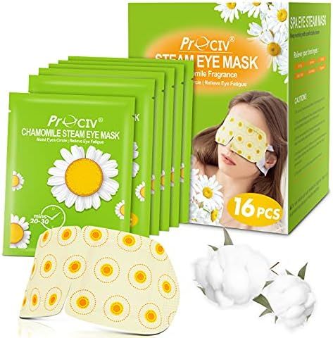 16 Packs Eye Masks for Dark Circles and Puffiness Disposable Soothing Headache Relief Dry Eyes, Stre | Amazon (US)
