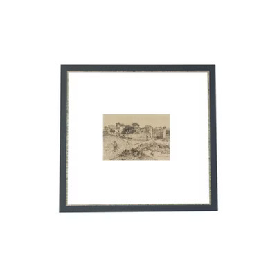 8" x 8" Tuscan Village Antique Wall Art Black - Petal Lane: Canvas Print, Vertical, Framed in Pol... | Target