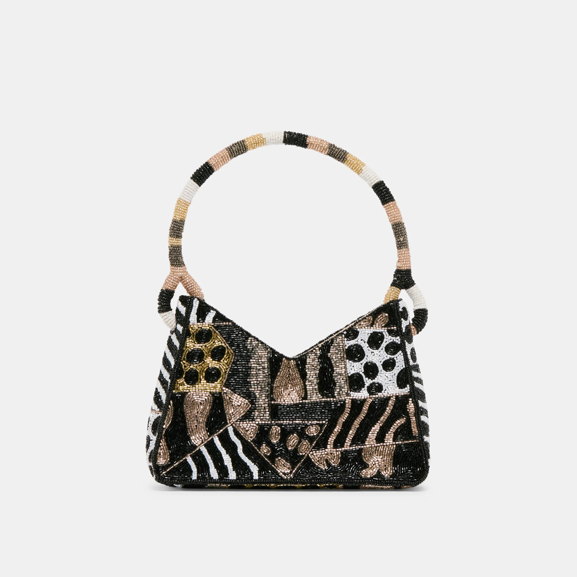 Amelia Shoulder Bag Dark Multi Beaded | DolceVita.com