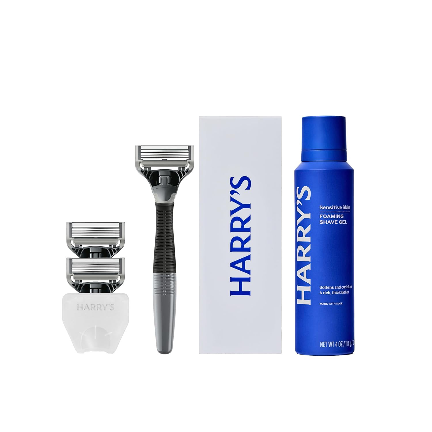 Harry's Original Shaving Kit for Men - Razor Handle, 3 Razor Blade Refills, Foaming Shave Gel, an... | Amazon (US)