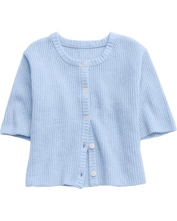 Gacaky Women's Lightweight Cardigan Sweater Short Sleeve Casual Crewneck Button Soft Knit Cardiga... | Amazon (US)