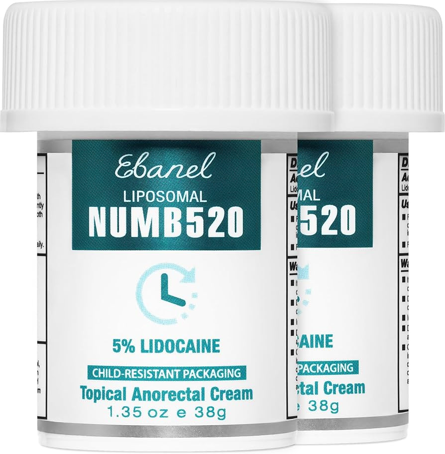 Ebanel 5% Lidocaine Numbing Cream, 2-Pack Pain Relief Burn Itch Numb Cream, Maximum Strength Topi... | Amazon (US)