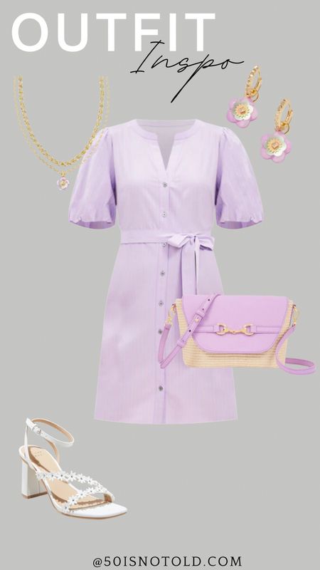 Spring Outfit Idea | Purple Dress | Easter Dress | White Flower Heels | Target Finds 

#LTKwedding #LTKstyletip #LTKshoecrush