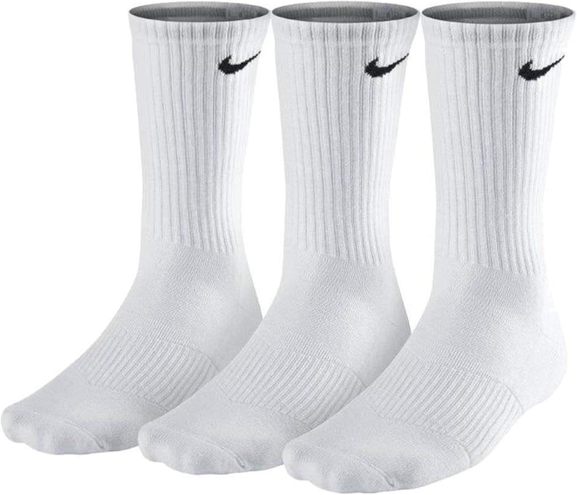 Performance Lightweight Crew Training Socks (3 Pair) (Medium, White/Black) | Amazon (US)