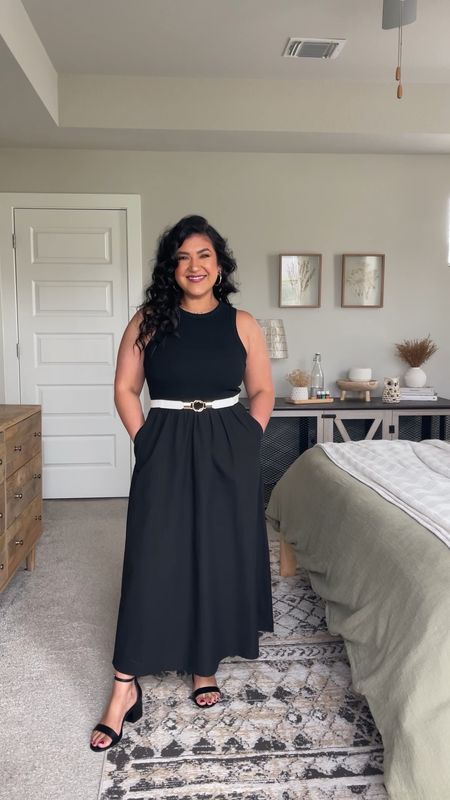 I’m 5’1”, size 10-12. Wearing a large in the dress, true to size. Shoes are true to size. Belt is one size but very stretchy! 

#LTKmidsize #LTKstyletip #LTKVideo