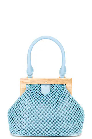olga berg Marlo Ball Mesh Handle Bag in Blue from Revolve.com | Revolve Clothing (Global)