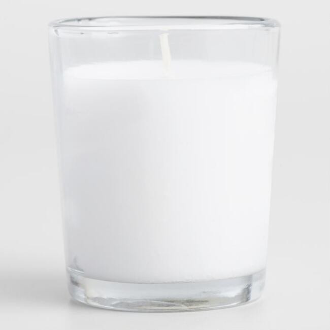 White Unscented Votive Candles 8 Pack | World Market