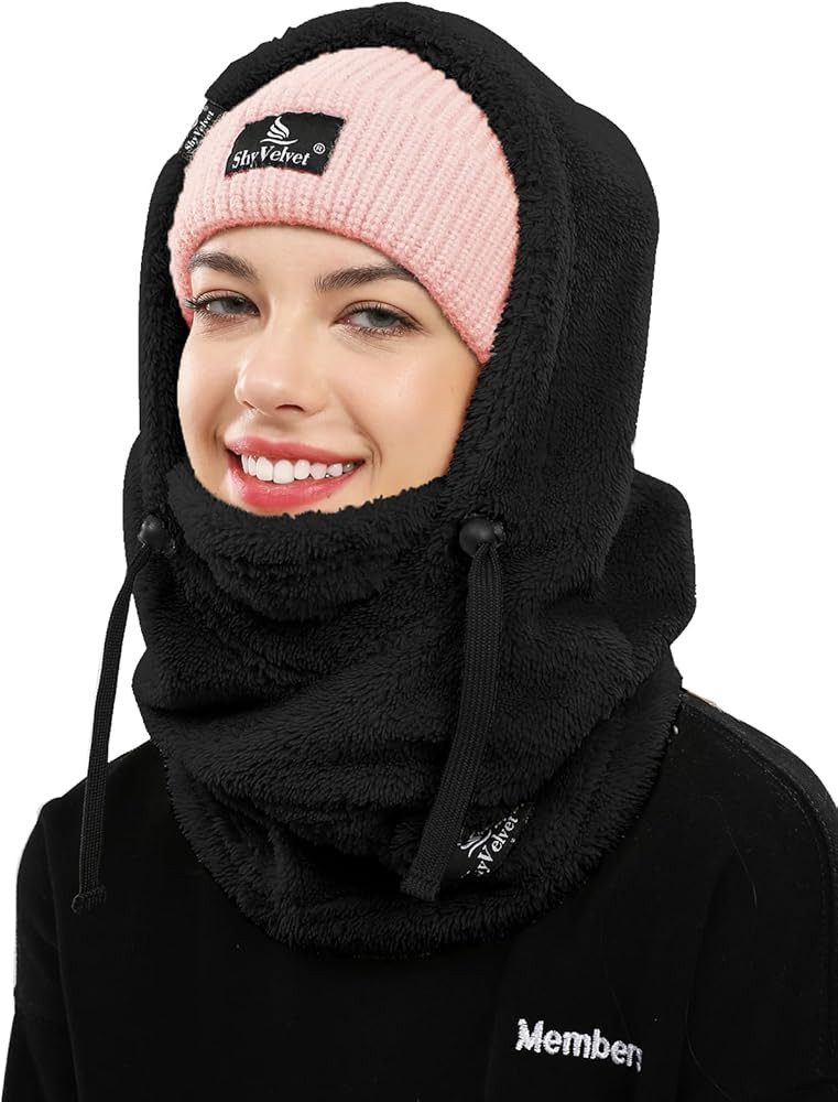 Shy Velvet Balaclava Wind-Resistant Winter Face Mask,Fleece Ski Mask for Men and Women,Warm Face ... | Amazon (US)