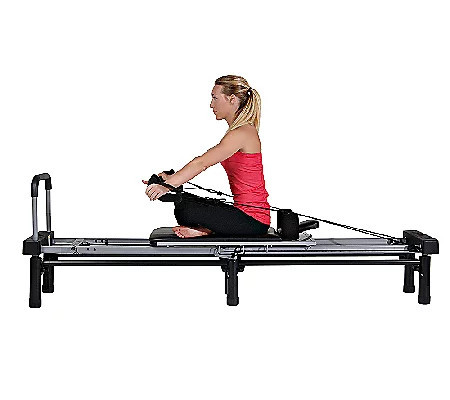 AeroPilates Reformer 266 with Stand, Rebounder, Cords, & DVDs | QVC