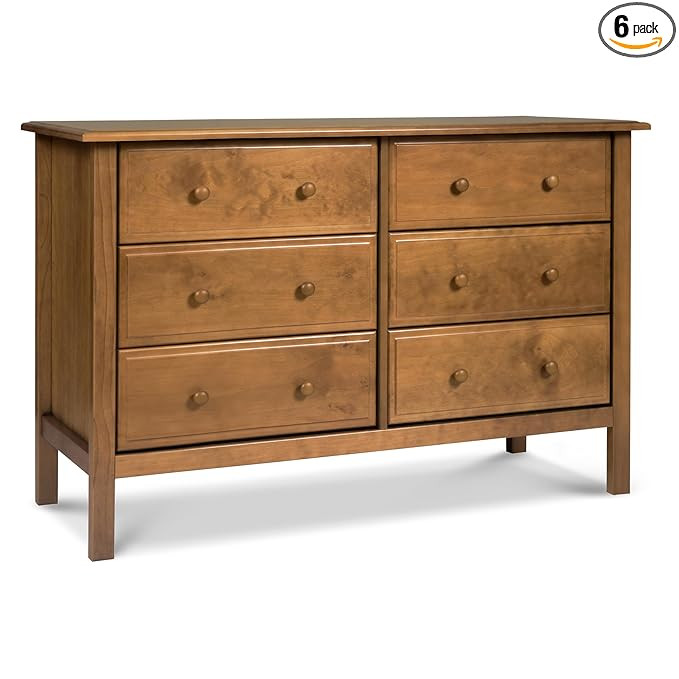 daVinci Jayden 6-Drawer Baby Dresser - GREENGUARD Gold Certified - Wooden Double Chest of Drawers... | Amazon (US)