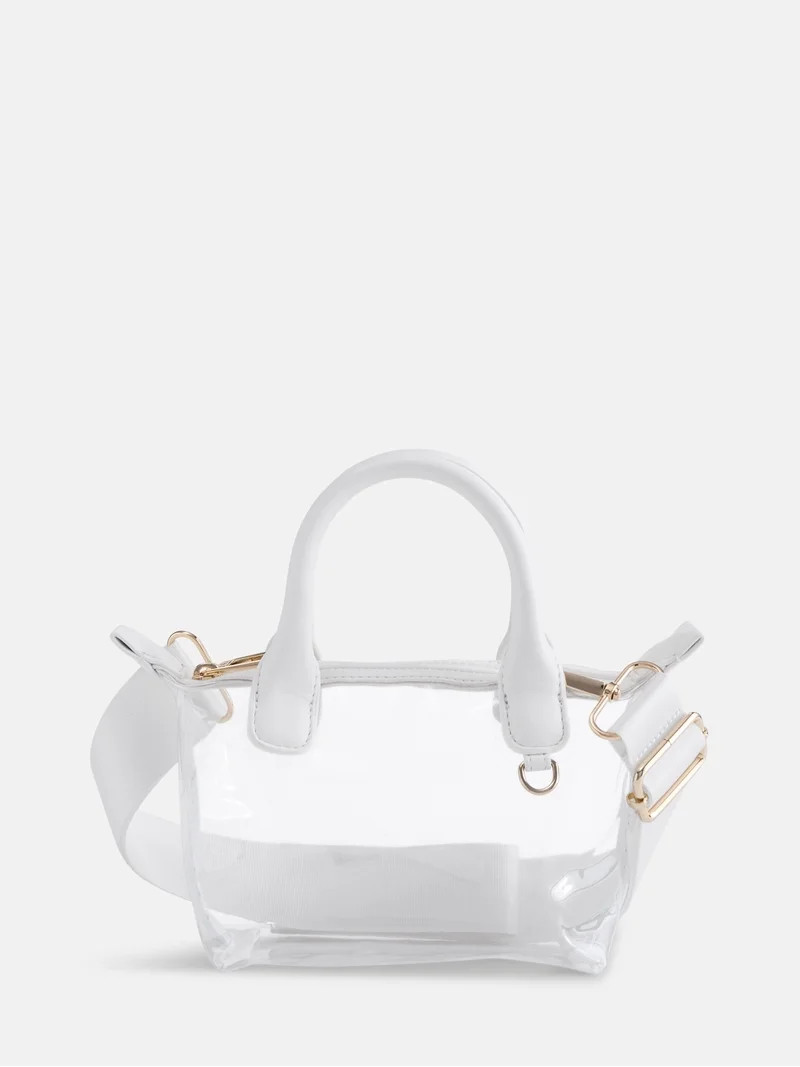 No Boundaries Women's Game Day Clear Mini Tote Bag, White | Walmart (US)