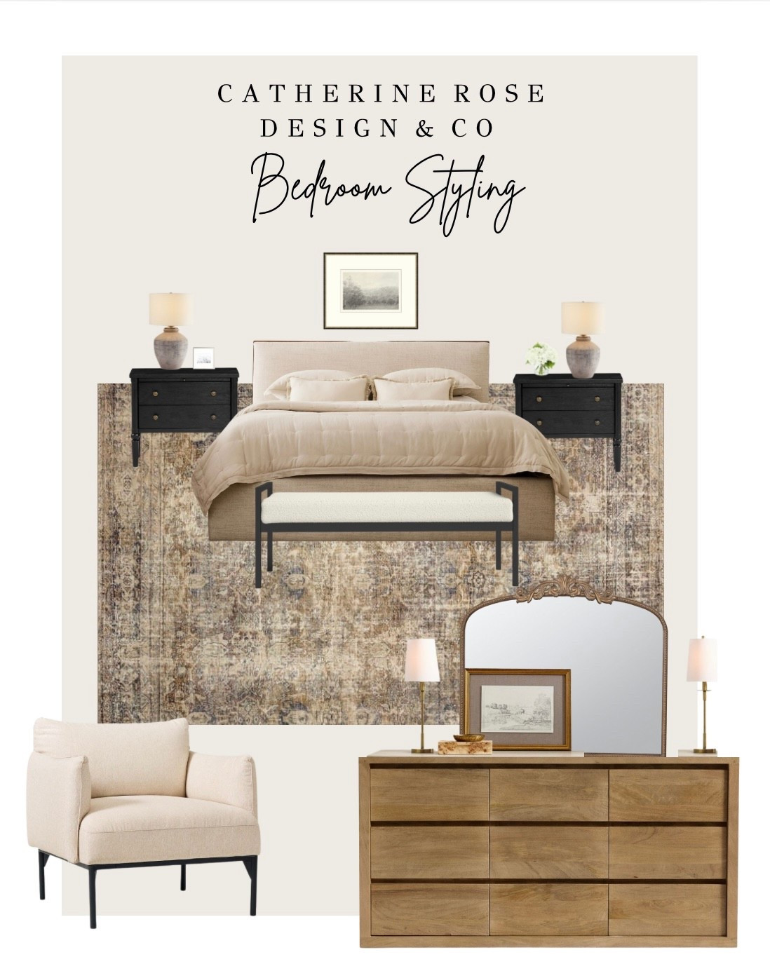 ✨ Bedroom dreams brought to life ✨Layering soft tones, natural textures, and just the right contrast of black accents for balance. This look feels timeless, calm, and elevated — the kind of space you never want to leave! 

#LTKStyleTip #LTKSeasonal #LTKHome