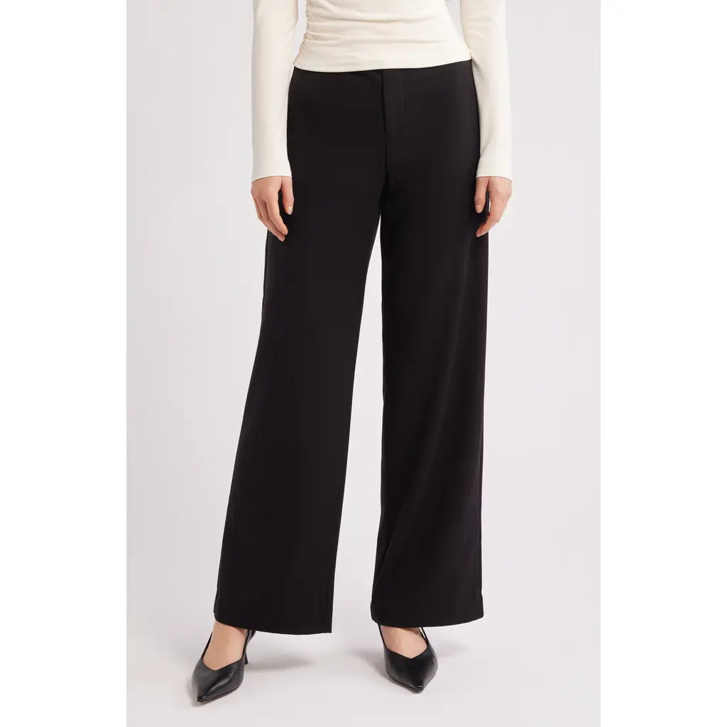Reformation Vida Relaxed Fit Low Rise Pants in Black at Nordstrom, Size 10 | Nordstrom