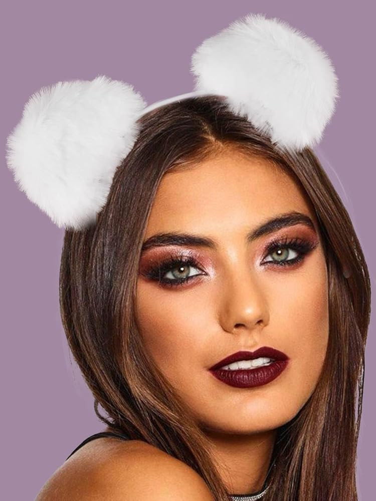 Catery Cat Ears Headbands Cute Ears Hair Hoop Plush Ear Masquerade Halloween Headpieces Women Party Costume Hair Accessory | Amazon (US)
