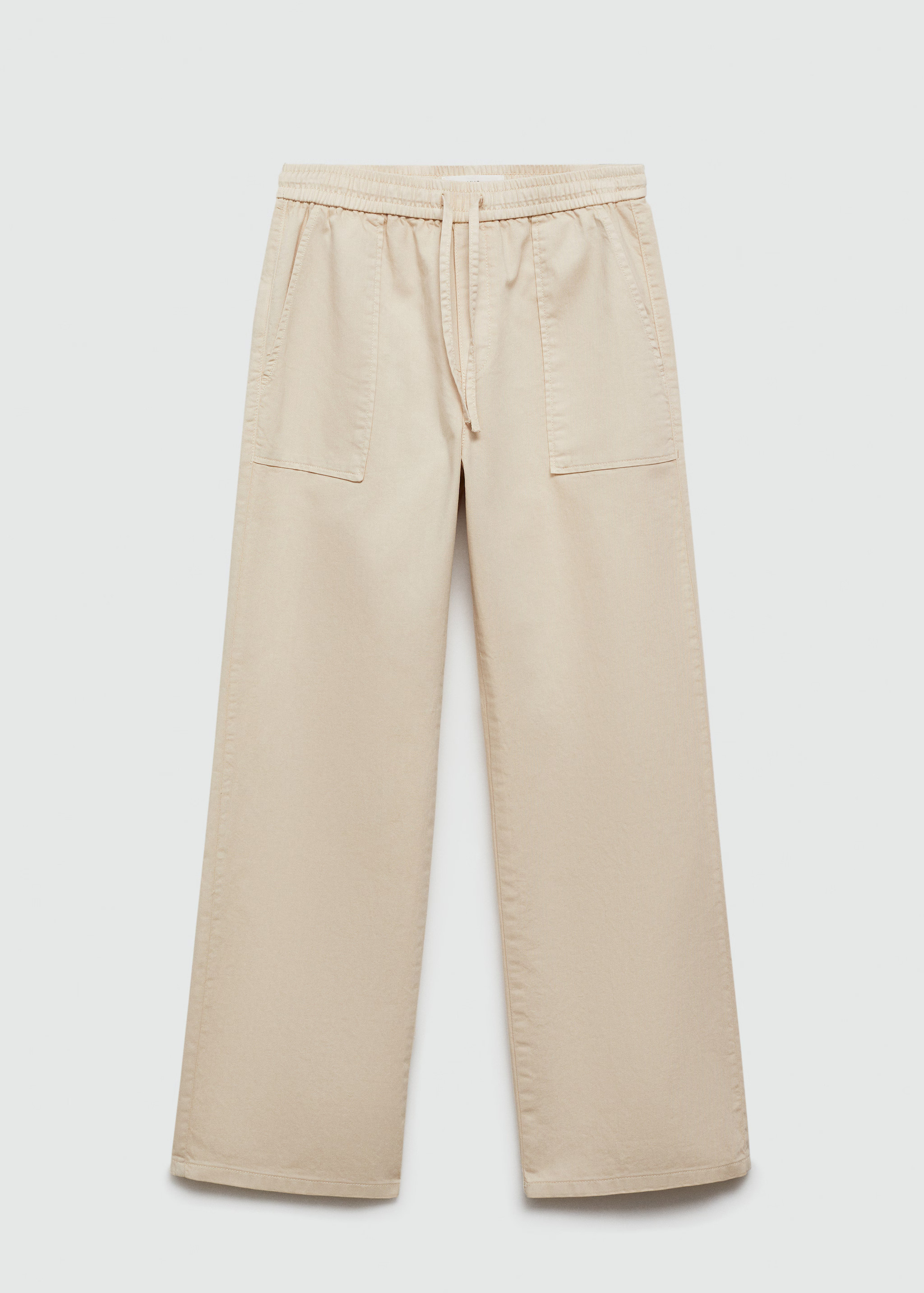 Elastic waist cotton trousers - Women | MANGO USA | Mango (US/MX/AU)