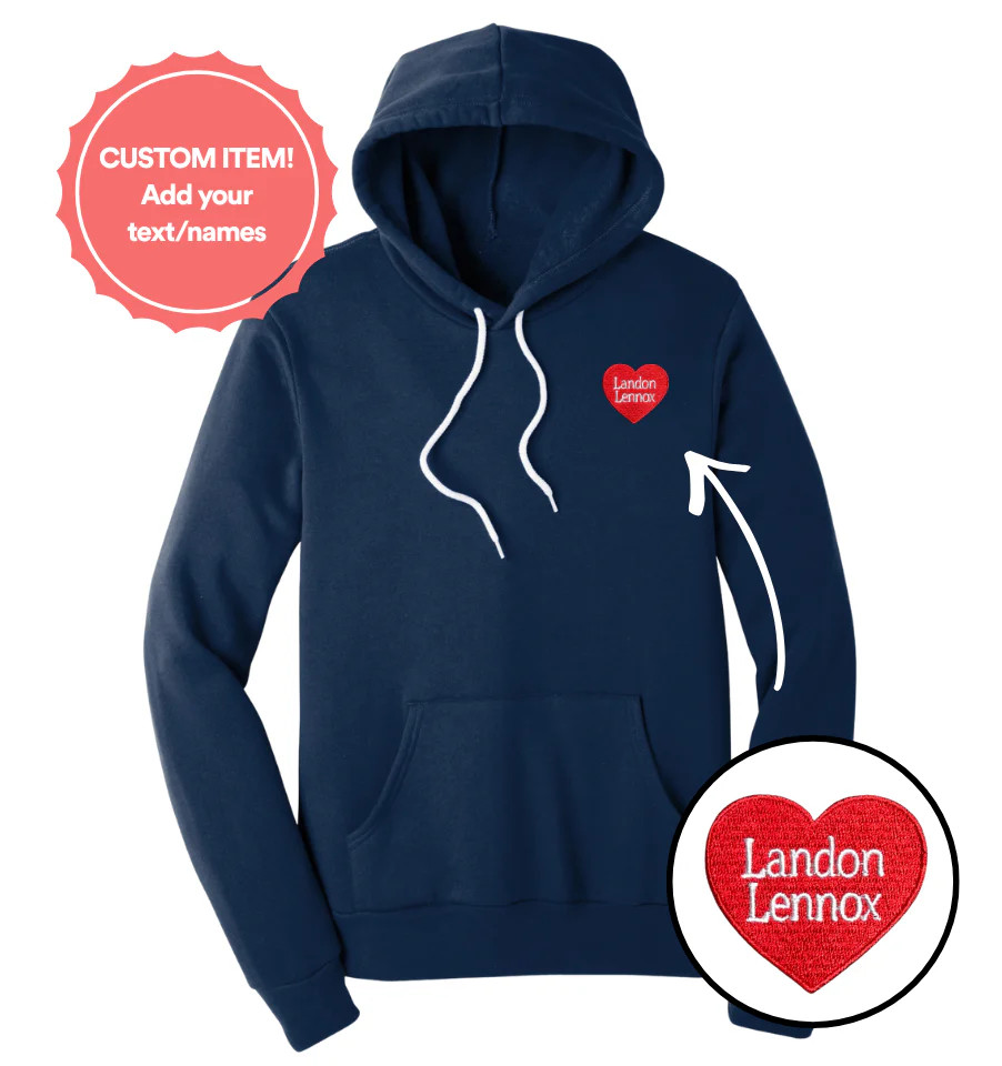 PERSONALIZED HEART UNISEX HOODIE | The Shop Forward