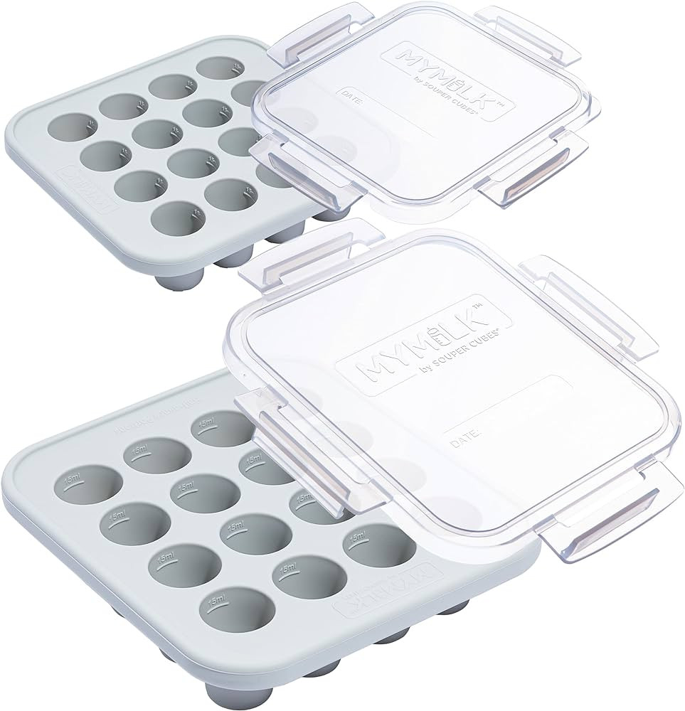 Souper Cubes MyMilk 1/2 oz. Silicone Breast Milk Freezer Trays, Each Pure Platinum Food-Grade Sil... | Amazon (US)