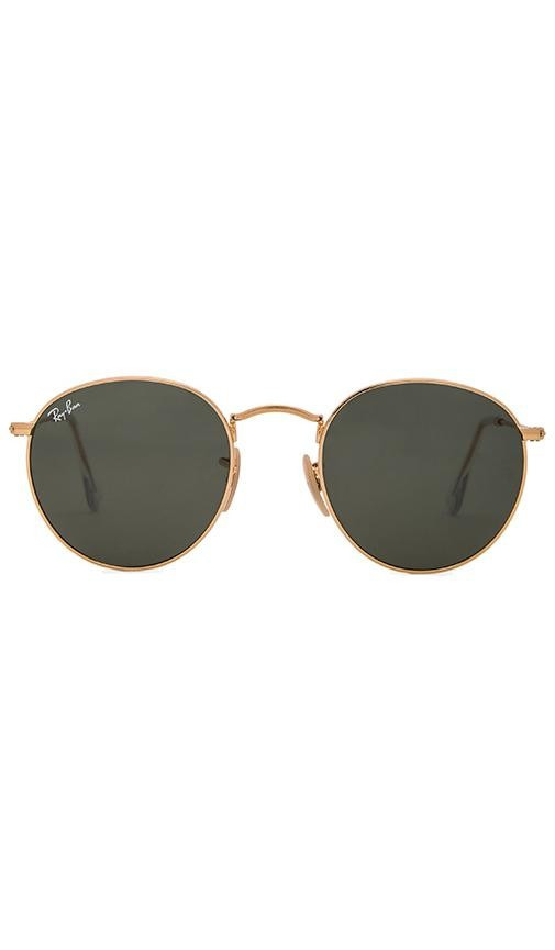 Ray-Ban Round Metal in Metallic Gold. | Revolve Clothing (Global)