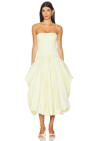 SIMKHAI Izzy Midi Dress in Lemon. - size M | Revolve Clothing (Global)