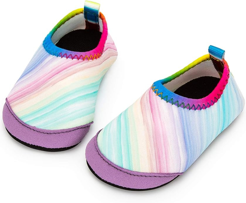 Baby Boys and Girls Swim Water Shoes Barefoot Aqua Socks Non-Slip for Beach Pool Toddler Kids | Amazon (US)